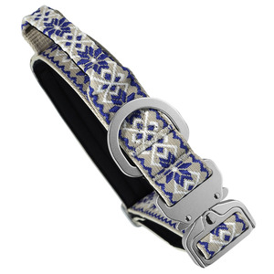 Conjunto de collar y correa tácticos para perro con diseño geométrico jacquard, con asa, de nailon ajustable, con forro acolchado suave, personalizado para entrenamiento al aire libre. - Product Image 2