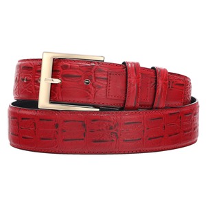 Cinturón de cuero con patrón de cocodrilo de alta calidad - Product Image 3