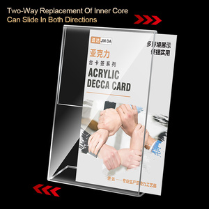 Tùy chỉnh di động thân thiện với môi A5/A6 quảng cáo hiển thị đứng hiện đại l-hình dạng trong suốt A4 Acrylic giữ dấu bàn <span class=keywords><strong>menu</strong></span> - Product Image 2