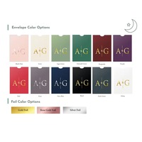 Ensemble de cartes d'invitation de mariage RSVP en acrylique avec initiales dorées personnalisées, enveloppe rose élégante et luxueuse, type tirette, pour fête