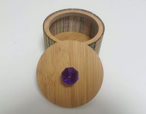 Caja Redonda de Madera para Almacenamiento de Cosméticos, Caja de Pan con Tapa, Cajas y Contenedores de Almacenamiento para Uso Doméstico, Regalos Promocionales - Product Image 4
