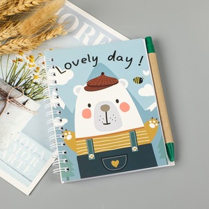 Colorful Cartoon Spiral Notebooks With Pens 105x140mm Digital Printing Student Office Use - Product Image 2