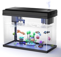 Chauffe-eau pour aquarium avec humidificateur intégré, aquarium en verre intelligent, écologique, de bureau, petit, ultra-transparent, pour usage domestique