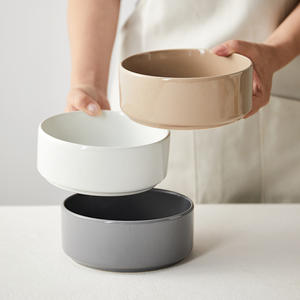 Venta al por mayor, barato, redondo, tres colores, cerámica, sopa y desayuno, tazón de <span class=keywords><strong>cereales</strong></span>, Platos y platos - Product Image 1