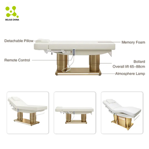 Luxury Modern Gold Salon Furniture 4 Motor Electric Facial Beauty Massage Bed Cosmetic Table Chair Facial Spa Lash Bed - Product Image 3