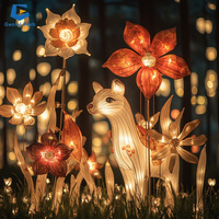 Lampu Hias Festival Pertengahan Musim Gugur Cina SGL013, Lampu Natal, Bunga Mawar Buatan, Lampion Festival untuk Kebun Binatang