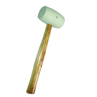 Maillet en caoutchouc blanc avec manche en bois, poignée striée, antichoc, micro-billes, pour pose de plancher, lames de lit, bricolage, OEM, direct usine