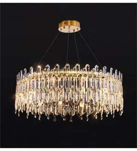 Lámpara de Araña Moderna Italiana de Lujo, de Hierro Cuadrado, Blanco Cálido, con Control Remoto, Altura Ajustable, <span class=keywords><strong>para</strong></span> Hotel, Hogar, Interior - Product Image 1