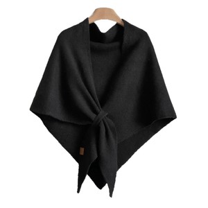 Tam Giác Cape Rắn Màu Bọc Scarvesjacquard Sọc Sọc Chăn Phong Cách Châu Âu Poncho Phụ Nữ Của Tua Mùa Đông Len Ấm Khăn Choàng - Product Image 6
