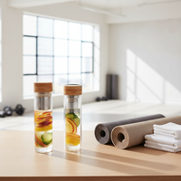 Gobelet à thé en verre à double paroi personnalisé sans BPA 2026, bouteille de voyage avec infuseur à thé pour thé en feuilles