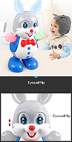 Vente directe d'usine jouets électriques pour enfants, jouets de lapin dansant avec lumières et musique peuvent secouer le corps cadeaux pour enfants