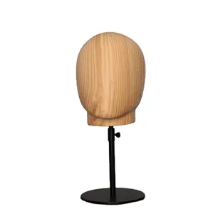 Professional Design Custom High Quality Art Wooden Mannequin Head For Wig Display Wholesale