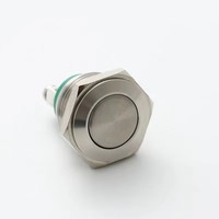 Interrupteur à bouton-poussoir momentané en acier inoxydable ELEWIND 19 mm (1NO) Modèle PM191F-10/S