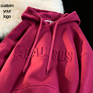 Sudadera de Alta Calidad, 450 g/m², Algodón, con Logotipo Personalizado en Relieve, Sudadera Extra Grande, Gruesa, con Capucha y Relieve 3D - Product Image 1