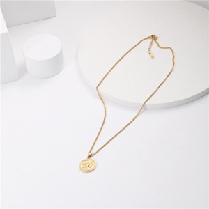 Women Winter Cloth Jewelry Long Chain Mythology <strong>Medusa</strong> Coin Pendant <strong>Necklace</strong> - Product Image 2