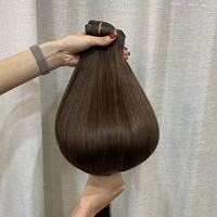 Extensions de cheveux humains vierges bruts à cuticules alignées, à clipser, qualité 15A, lisses comme des baguettes, double tirage, vietnamiennes, vente en gros pour revendeurs