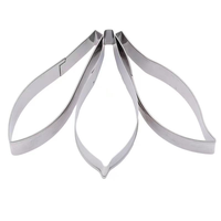 Lot de 3 moules à pétales de fleurs pour décoration de gâteaux, ensemble de découpoirs à fondant Barbadoslily