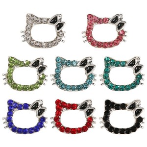 Joyería de <span class=keywords><strong>Uñas</strong></span> DIY con Diseño Simple de <span class=keywords><strong>Hello</strong></span> <span class=keywords><strong>Kitty</strong></span>, Personaje de Dibujos Animados Japonés, Aleación con Diamantes Completos, Modelo A1093 - Product Image 4