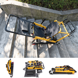 Fauteuil roulant d'escalade d'escalier, civière de capacité 169KG et fauteuil roulant électrique 2-en-1 batterie au lithium en alliage d'aluminium pour personnes âgées et handicapées - Product Image 6