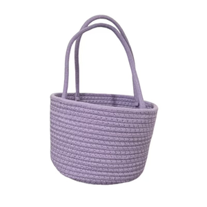 Cesta de Páscoa Personalizada de Grande Capacidade em Estampa Xadrez, Cesta de Caça aos Ovos com Tema de Coelho para Crianças - Product Image 3