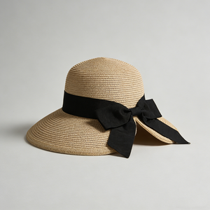 여성용 파나마 밀짚모자, 넓은 챙, UPF 50+, 가볍고 접을 수 있는 여름 해변 모자 도매 - Product Image 5