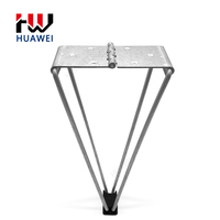 Pieds de canapé pliants HUAWEI avec charnière, gain de place, quincaillerie de mobilier pliable, pieds de support métalliques pour canapé et table