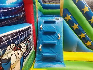<span class=keywords><strong>Château</strong></span> gonflable de football avec toboggan, thème sportif coloré, pour enfants - Product Image 3