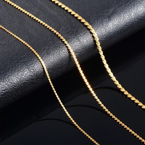 Yadreva Chaîne fine en acier inoxydable 0,8 mm/1,1 mm/1,5 mm, collier très poli, bijoux de mode - Product Image 4