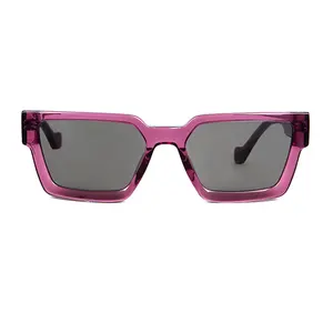 Venta al por mayor personalizar moda marcas famosas diseñador mujeres sombras Irregular marco grande gafas de sol acetato gafas de sol textura