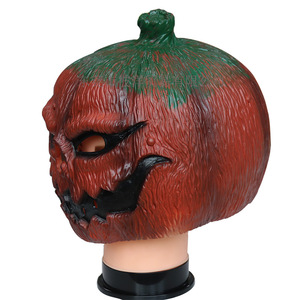 Máscara de cabeza de calabaza de Halloween, tamaño único, accesorio de látex para disfraz, cosplay, fiesta de disfraces - Product Image 3