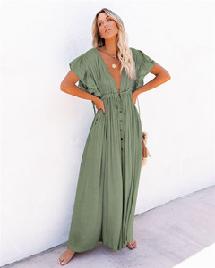 Vestido Maxi de Verano Estilo Hippie <span class=keywords><strong>Xuanlang</strong></span> Stock de 10 Colores, Ropa Bohemia Romántica para Resort, Vestido de Playa para Mujer, Pareo - Product Image 6