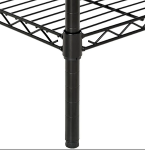 <span class=keywords><strong>5</strong></span>-stufige schwarze Edelstahl-Drahtgitter-Lager regale Hoch leistungs-und platzsparend für die Organisation von Küchen schlafzimmern und Garagen - Product Image 5