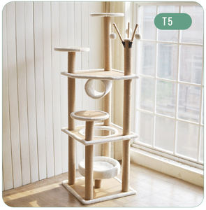 Kingtale Pet fornitore naturale Sisal corda amaca culla per gatti gattini alto gatto arrampicata Stand con peluche trespolo giocattoli - Product Image 5