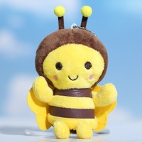 12CM peluche abeille vacances cadeau sac pendentif peluche porte-clés peluche poupée Anime abeille jouet voiture décoration peluche Animal abeille Festival