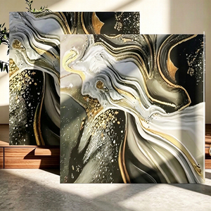 Piastrelle in Porcellana Effetto Marmo Nero Onice Agata 600x600, Finitura Lucida con Venature Dorate, per <span class=keywords><strong>Pavimenti</strong></span> e Pareti di Ville, Hotel e Progetti di Lusso - Product Image 1
