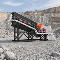 Concasseur à cône avec module intégré de criblage vibrant pour le concassage secondaire, usine de sable et d'agrégats, exploitation minière, construction