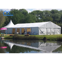 Tente de réception blanche sur mesure 10x20 15x20 15x30 20x30, tente de mariage, tente de fête, structure en alliage d'aluminium, grande tente extérieure pour événements