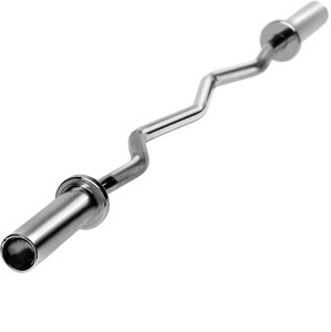 Weight Lifting 1.2m Gym Ez Curl <strong>Bar</strong> Bodybuilding Weightlifting Barbell Curl <strong>Bar</strong> with Screw Collar - Product Image 1