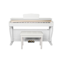 Precisely Captures Changes Fingertip Pressure; Fully Weighted 88-Key Digital Piano Keyboard 700 Rhythms Sustain Pedal Plastic