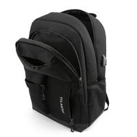 Sac à dos élégant uni pour homme, décontracté, grande capacité 36-55L, léger, pour ordinateur portable, en tissu Oxford, polyester et cuir, avec fermeture éclair