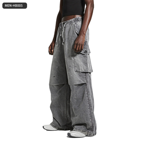 Poches personnalisées de haute qualité Splash Ink Design Automne/Hiver Street Style Distressed Finish Multi-Pocket Casual Workwear - Product Image 1