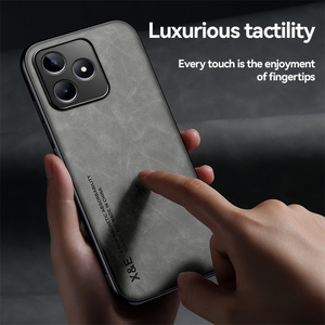 Étui de support de voiture magnétique Couverture arrière en cuir de luxe pour étui Realme C53 Baby Skin Feeling Case - Product Image 5