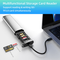 Lector de Tarjetas de Memoria 13 en 1 con Estuche de Almacenamiento, Adaptador USB-C de Alta Velocidad de 5 Gbps para Computadora Portátil y Teléfono Móvil SD TF CF XD