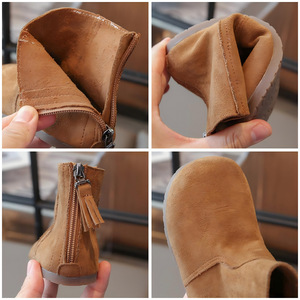 Vente en gros de bottes d'hiver chaudes pour enfants de style britannique de haute qualité pour l'automne et l'hiver, pour filles - Product Image 3