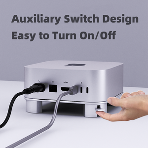 Ikatak mới Hợp kim nhôm dock đứng hiệu quả tản nhiệt thông gió làm mát máy tính để bàn chủ cho <span class=keywords><strong>Mac</strong></span> Mini Tablet PC đứng - Product Image 4