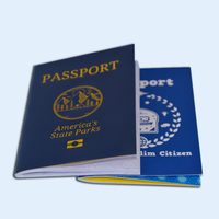 Vente chaude 2026, passeport personnalisé de haute qualité avec logo en estampe à chaud