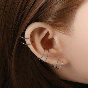 Anneau de nez double spirale en acier chirurgical 316L, multicolore, hypoallergénique, pour piercing de cartilage - Product Image 5