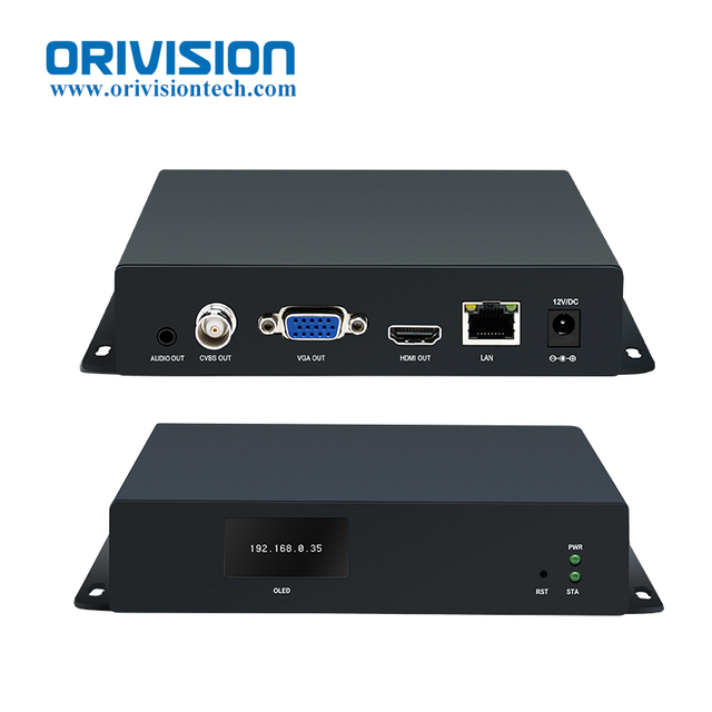 H.265/H.264 Video Decoder 4K Support RTMP Server HDMI CVBS VGA IP Camera Decoder