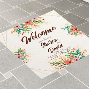 Vinilo Adhesivo Personalizado para Pista de Baile, Decoración de Boda, Adhesivo Rectangular para Ventana con Diseño de Novios, para Decoración y Promociones - Product Image 6
