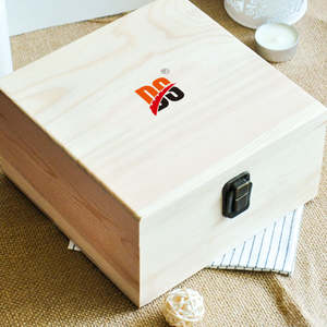 Boîte de rangement rectangulaire en bois écologique faite à la main DS pour cosmétiques et huiles essentielles, 25 compartiments, compatible crème visage, modèle en MDF - Product Image 5